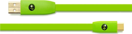 Oyaide D+ Flat USB 2.0 Cable USB-C Male - USB-A Green 1m CABPC123