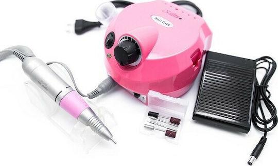 DM-202 Nail Drill Power 15W Pink with Pedal with 20000 Rotations per Minute
