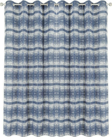 Das Home Vorhang mit Grommets 2117 Blau 140x260cm