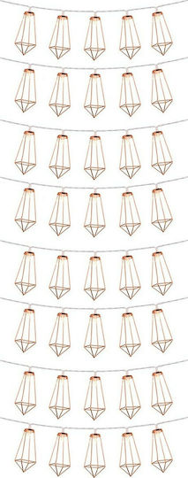 40 LED Lights 5m Warm White Battery Operated String