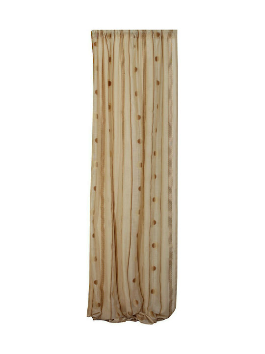 Viopros Perdea Cu Coafură Maro 140x270cm