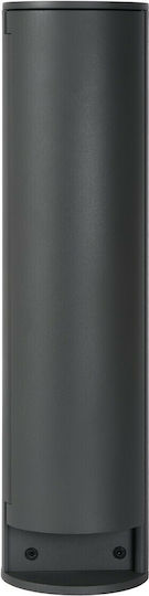 Lucide Lightning Διπλή Επιδαπέδια Πρίζα Ρεύματος Στεγανή με Καπάκι Μαύρη