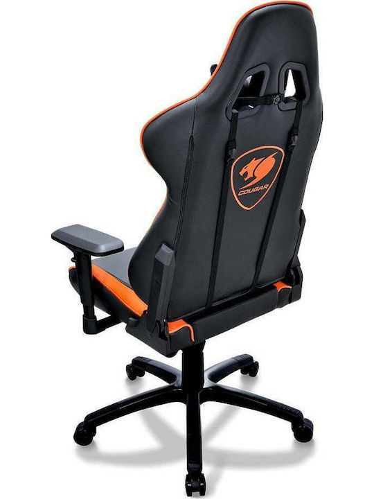 Armor Scaun Gaming Din piele ecologică cu Brațe Reglabile Portocaliu