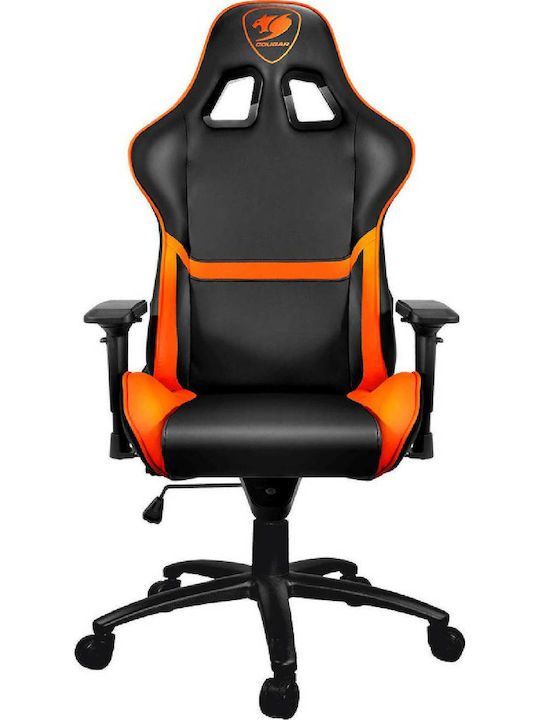 Armor Scaun Gaming Din piele ecologică cu Brațe Reglabile Portocaliu
