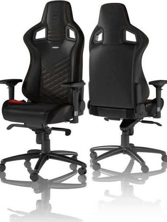 Noblechairs Epic Καρέκλα Gaming Δερματίνης με Ρυθμιζόμενα Μπράτσα Μαύρο/Κόκκινο