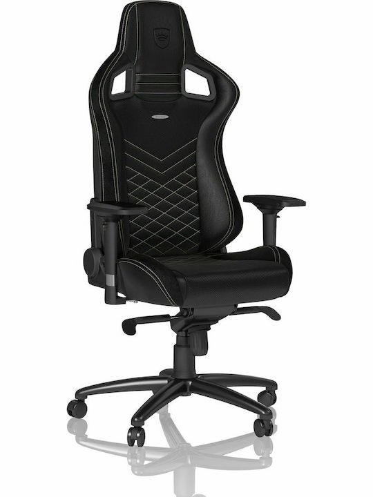 Noblechairs Epic Καρέκλα Gaming Δερματίνης με Ρυθμιζόμενα Μπράτσα Μαύρο/Χρυσό