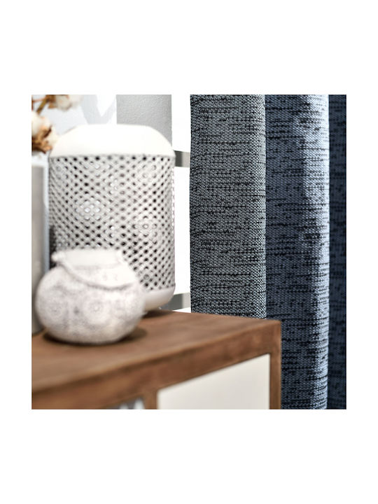Pierre Cardin Vorhang mit Grommet Sauvage Blue 140x270cm
