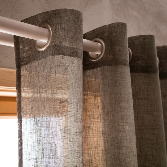 Gofis Home Vorhang mit Grommets Combe 07 Khaki 502 140x280cm