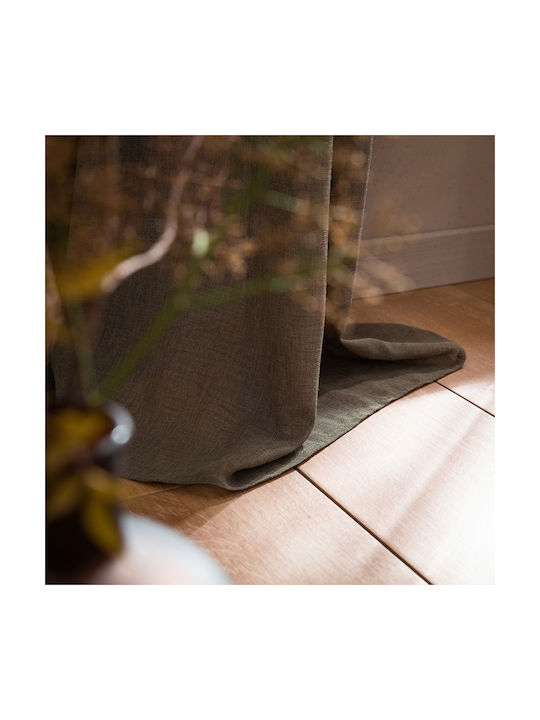 Gofis Home Grommet Curtain Combe 07 Khaki 502 140x280cm