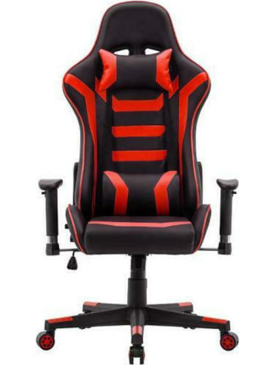 Fylliana Sar1 Καρέκλα Gaming Δερματίνης με Ρυθμιζόμενα Μπράτσα Μαύρο/Κόκκινο