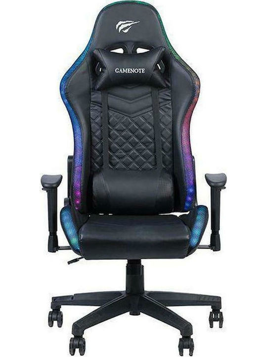 Havit GC927 Καρέκλα Gaming Δερματίνης με Ρυθμιζόμενα Μπράτσα και RGB Φωτισμό Μαύρη