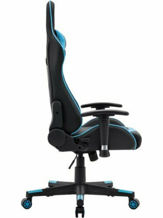 Fylliana Sar1 Artificial Leather Gaming Chair with Adjustable Arms Black / Blue