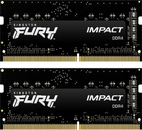 Kingston Fury Impact DDR4 16GB RAM with 2x8GB Modules and Speed 3200 for Laptop