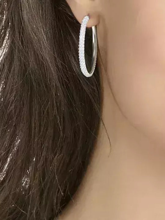 Swarovski Stone Hoop Обици с Камъни