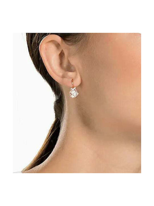 Swarovski Women's Gold Plated Brass Pendants Earrings for Ears Bella V with Stone