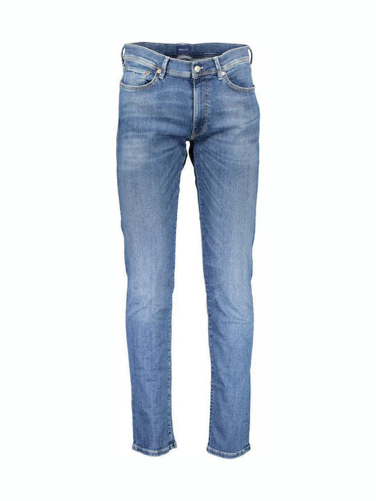 Men's Jeans Pants Elastic with Slim Fit Blue