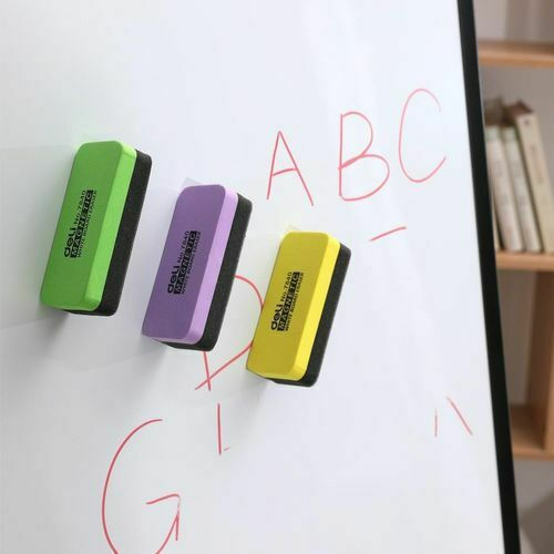 Deli Sponge for Whiteboard E7840 Whiteboard Eraser Magnetic 11x5x3cm White 7840