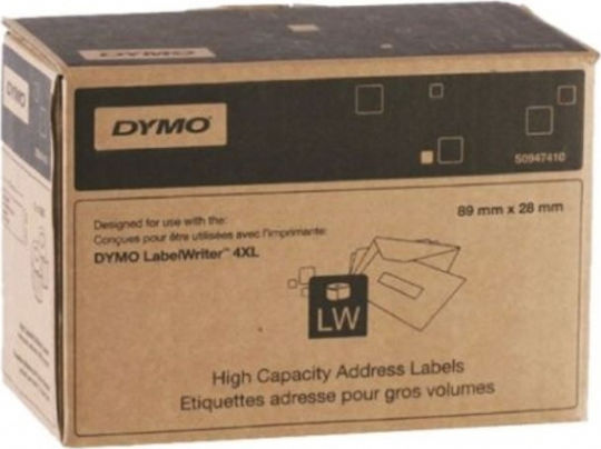 Dymo 1050 Autocolante Autoadezive pe Rolă pentru Imprimantă de Etichete 89x28mm 2buc