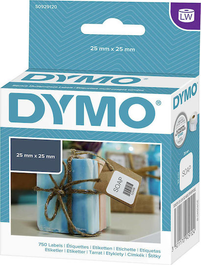 Dymo 750 Αυτοκόλλητες Ετικέτες σε Ρολό για Εκτυπωτή Ετικετών 25x25mm