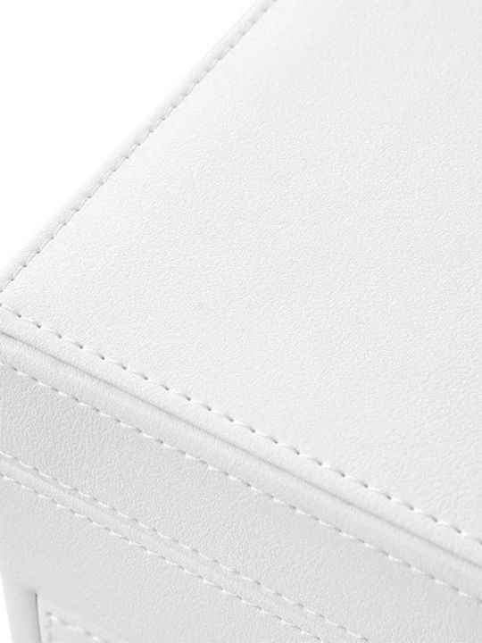 Songmics Velvet Jewellery Box with Drawer & Mirror White 30.5x21.5x31.5cm
