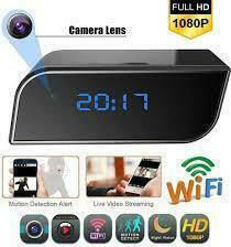 Hidden Camera WiFi Clock 1080p with Memory Card Slot and Motion Detector
