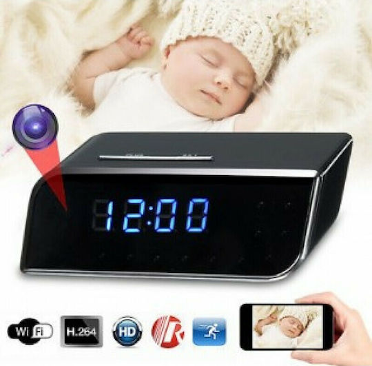 Hidden Camera WiFi Clock 1080p with Memory Card Slot and Motion Detector