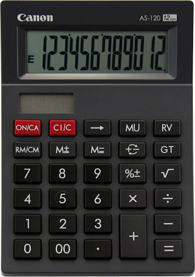 Canon AS-120 Calculator 12 Digits in Black Color 1pcs