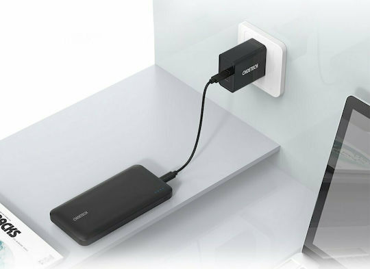 Choetech B627 Power Bank 10000mAh 18W mit USB-A Ausgangsanschluss und USB-C Ausgangsanschluss Schnellladung Schwarz