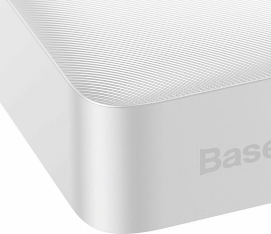 Baseus Bipow Digital Display Power Bank 20000mAh 20W με 2 Θύρες USB-A και Θύρα USB-C Λευκό