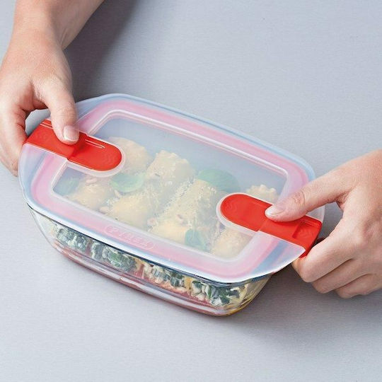 Pyrex Cook Heat Δοχείο Φαγητού Γυάλινο Κόκκινο 1.1lt