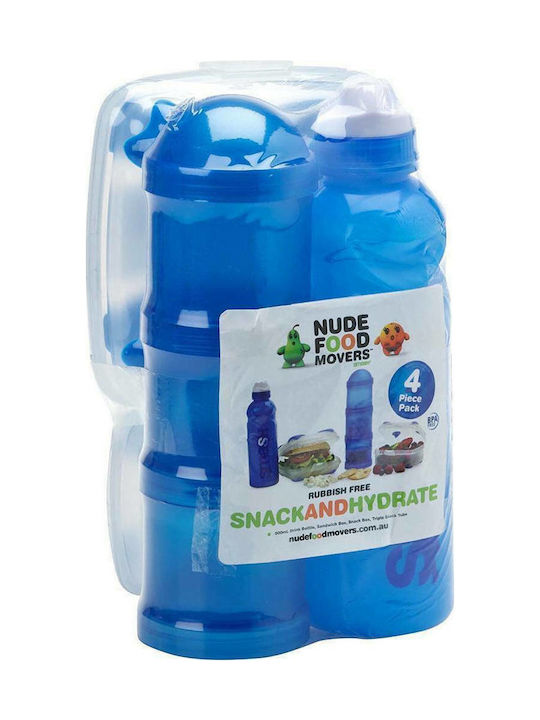 Ecolife Smash Σετ Δοχεία Φαγητού Πλαστικά Μπλε 4τμχ