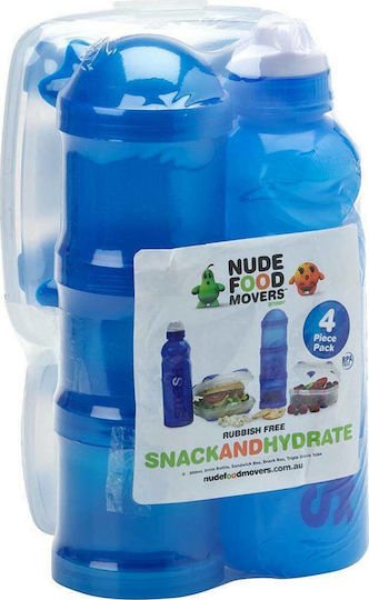 Ecolife Smash Set Plastic Lunch Boxes Blue 4 Pieces
