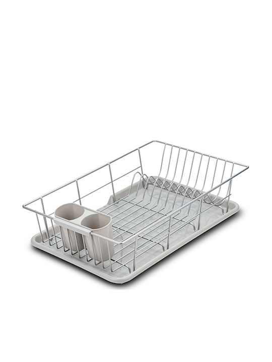 Nava Misty Sink Strainer Metallic Silver 48x30x11cm