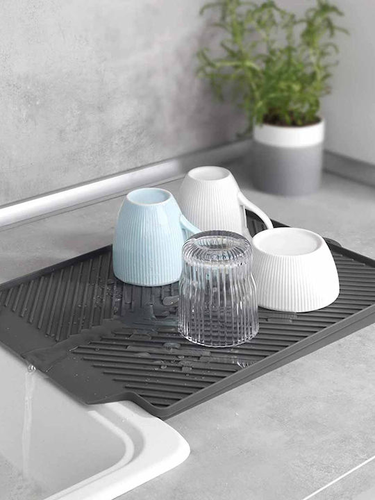 Wenko Linea Suprafață de Uscare Plastic Gri 40x30x3cm