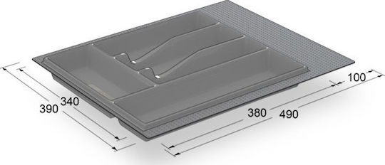 Volpato Drawer Cutlery Tray K45 Plastic 39x49cm Grey