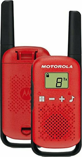 Motorola Talkabout T42 Transmițător Wireless PMR 0.5W cu Ecran Monocrom Set 2buc Culoare Roșu