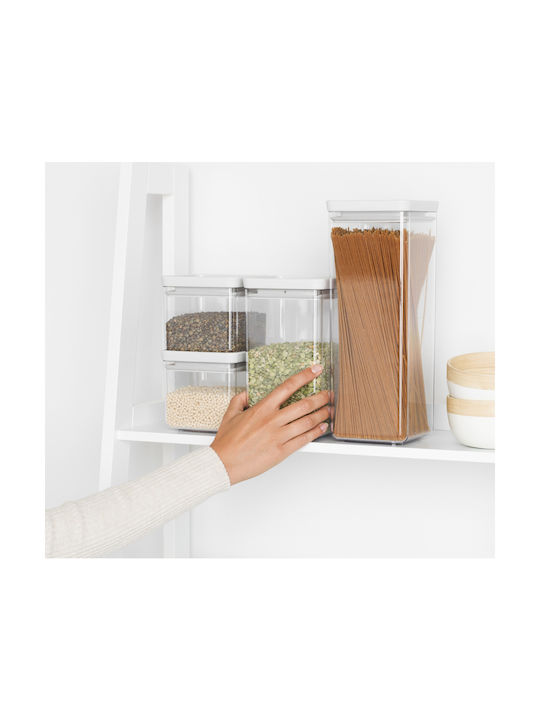 Brabantia Set of 4 General Use Food Jars with Airtight Lid Plastic Transparent 4 Pieces