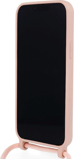 Vivid Liquid Lace Back Cover Silicone with Strap Nude (iPhone 13 Pro)