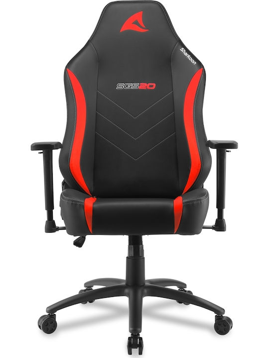 Sharkoon Skiller SGS20 Καρέκλα Gaming Δερματίνης με Ρυθμιζόμενα Μπράτσα Μαύρο/Κόκκινο