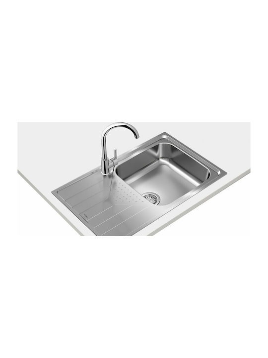 Teka Universe 50 T-XP 1B 1D Max Ένθετος Νεροχύτης Inox Σατινέ Μ79xΠ50cm Ασημί