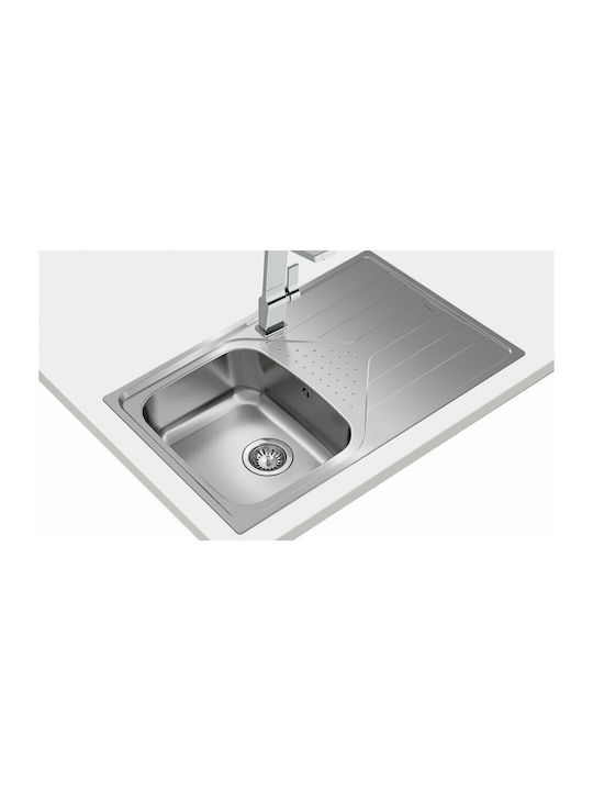 Teka Universe 45 T-XP 1B 1D Ένθετος Νεροχύτης Inox Σατινέ Μ79xΠ50cm Ασημί