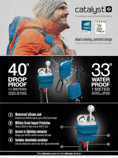 Catalyst Waterproof Case For Airpods Glacier Blue