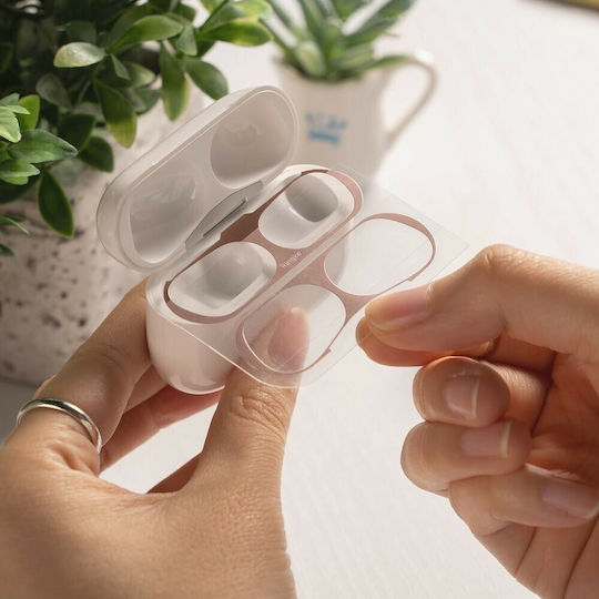 Ringke Dust Guard Αυτοκόλλητα σε Ροζ χρώμα για Apple AirPods Pro