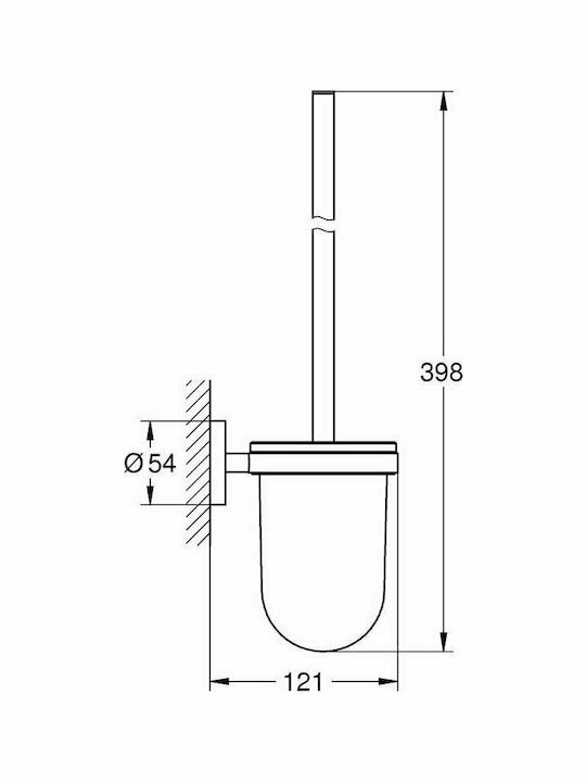 Grohe Essentials 40374GN1 Metallisch Badezimmer Toilettenbürste Gold Checkmate
