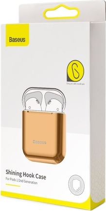 Baseus Shining Θήκη Σιλικόνης σε Χρυσό χρώμα για Apple AirPods