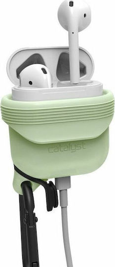 Catalyst Waterproof Θήκη Σιλικόνης με Γάντζο σε Πράσινο χρώμα για Apple AirPods