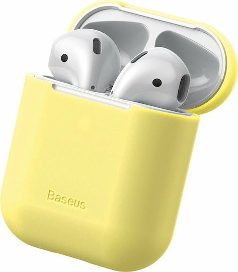 Baseus Ultrathin Series Case Silicone in Yellow color for Apple AirPods 1 / AirPods 2