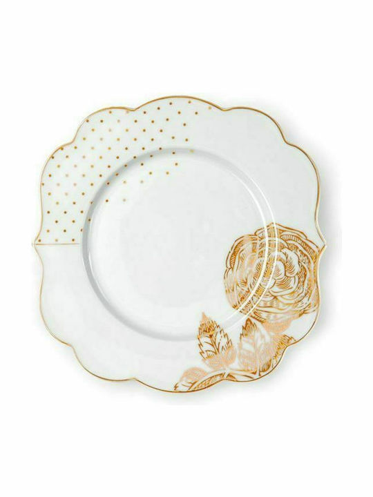 PiP Studio Royal Plate Desert made of Porcelain White with Diameter 17cm