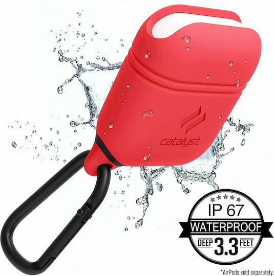 Catalyst Waterproof Case Silicone with Hook Coral for Apple AirPods 1 / AirPods 2