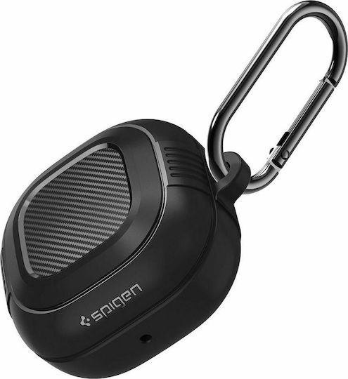 Spigen Rugged Armor Silicone Case with Keychain Black for Galaxy Buds 2 Pro / 2 / Live / Pro
